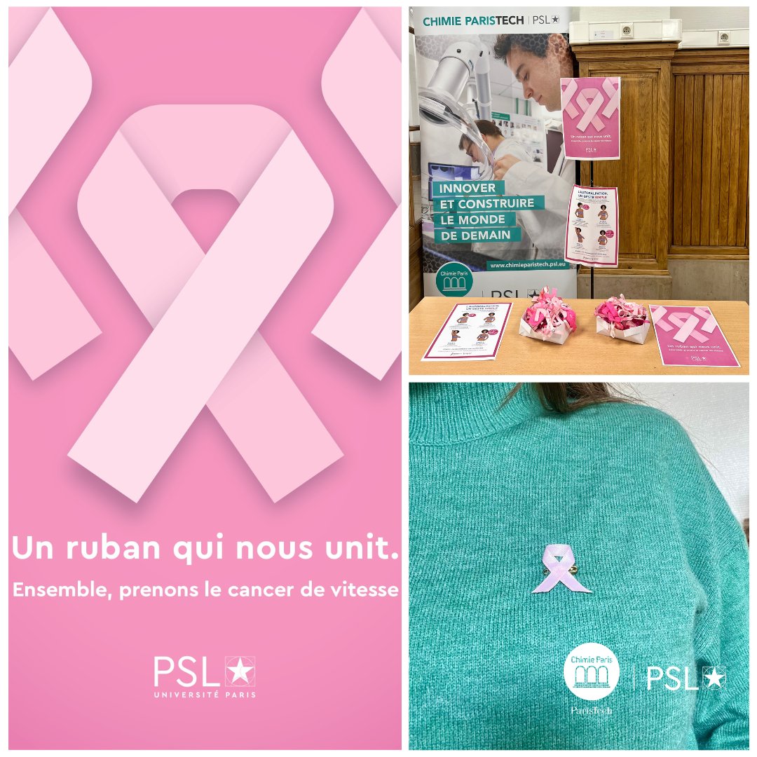 Chimie ParisTech | PSL (@chimieparistech) on Twitter photo À l'occasion d'octobre rose, campagne annuelle de sensibilisation au cancer du sein, <a href="/ChimieParisTech/">Chimie ParisTech | PSL</a> et les écoles partenaires de <a href="/psl_univ/">Université PSL</a> mettent le Ruban Rose à l'honneur pour sensibiliser et apporter leur soutien à cette cause 🎀 À l'occasion d'octobre rose, campagne annuelle de sensibilisation au cancer du sein, <a href="/ChimieParisTech/">Chimie ParisTech | PSL</a> et les écoles partenaires de <a href="/psl_univ/">Université PSL</a> mettent le Ruban Rose à l'honneur pour sensibiliser et apporter leur soutien à cette cause 🎀