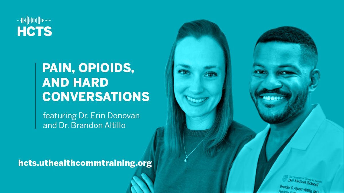 UT Center for Health Communication (@uthealthcomm) on Twitter photo Diagnose the difficulties of conversations around #opioids & safe pain alleviation & discover #EvidenceBased approaches to effective patient-provider communication in our self-paced, online course.
👉 rebrand.ly/HCTS_PainAndOp…
<a href="/DellMedSchool/">Dell Medical School</a> #SubstanceUseDisorder #HealthComm Diagnose the difficulties of conversations around #opioids & safe pain alleviation & discover #EvidenceBased approaches to effective patient-provider communication in our self-paced, online course.
👉 rebrand.ly/HCTS_PainAndOp…
<a href="/DellMedSchool/">Dell Medical School</a> #SubstanceUseDisorder #HealthComm