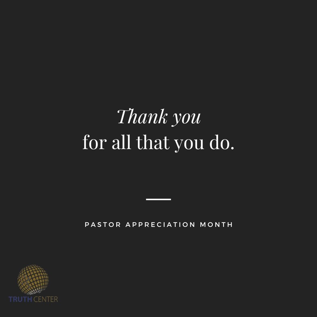 truthcenter's tweet photo. October is Pastor Appreciation Month! Today we celebrate you and thank you for being a true steward, as described in Titus 1:7. Your humble leadership inspires us all.
#TruthCenter #PastorAppreciation https://t.co/FHep4mBYfl