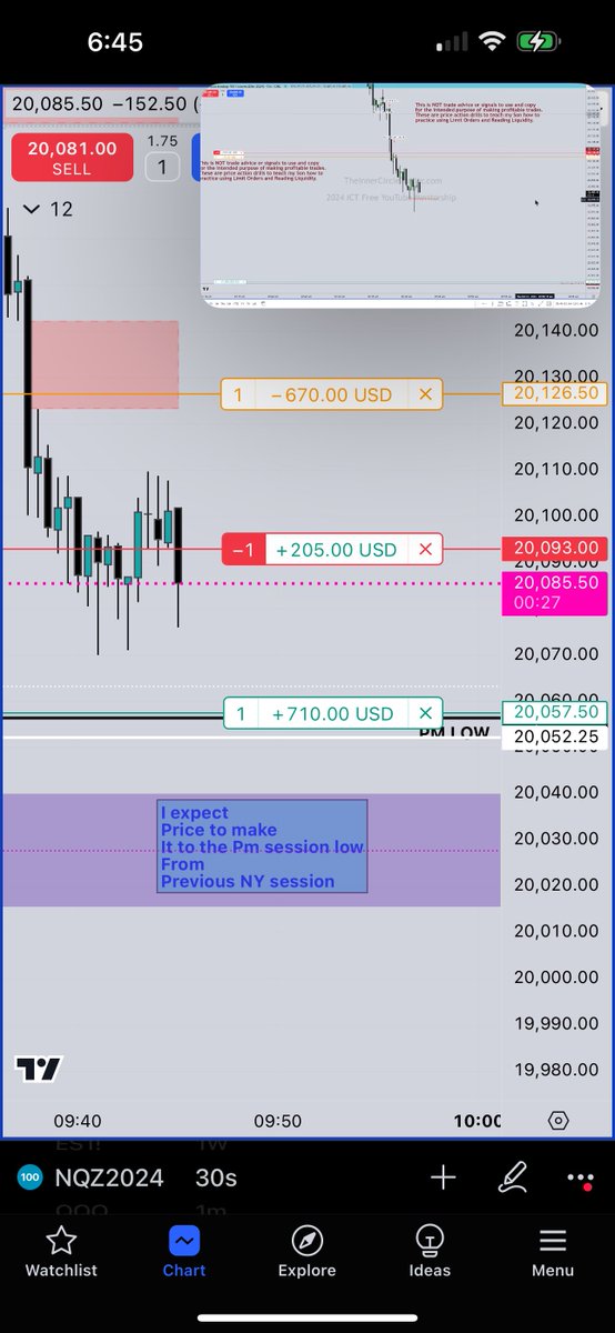LASurfreport's tweet photo. @I_Am_The_ICT 
not the best entry but made it -1:1 

but it helps to always trade paper and journal without worry . 

As we know this went another 100+ handles - never took that S/L 

Btw : always wanted to ask about those 3 wick patterns before moves , fractal of a 3 drive? https://t.co/Xv9AMLW7Ra