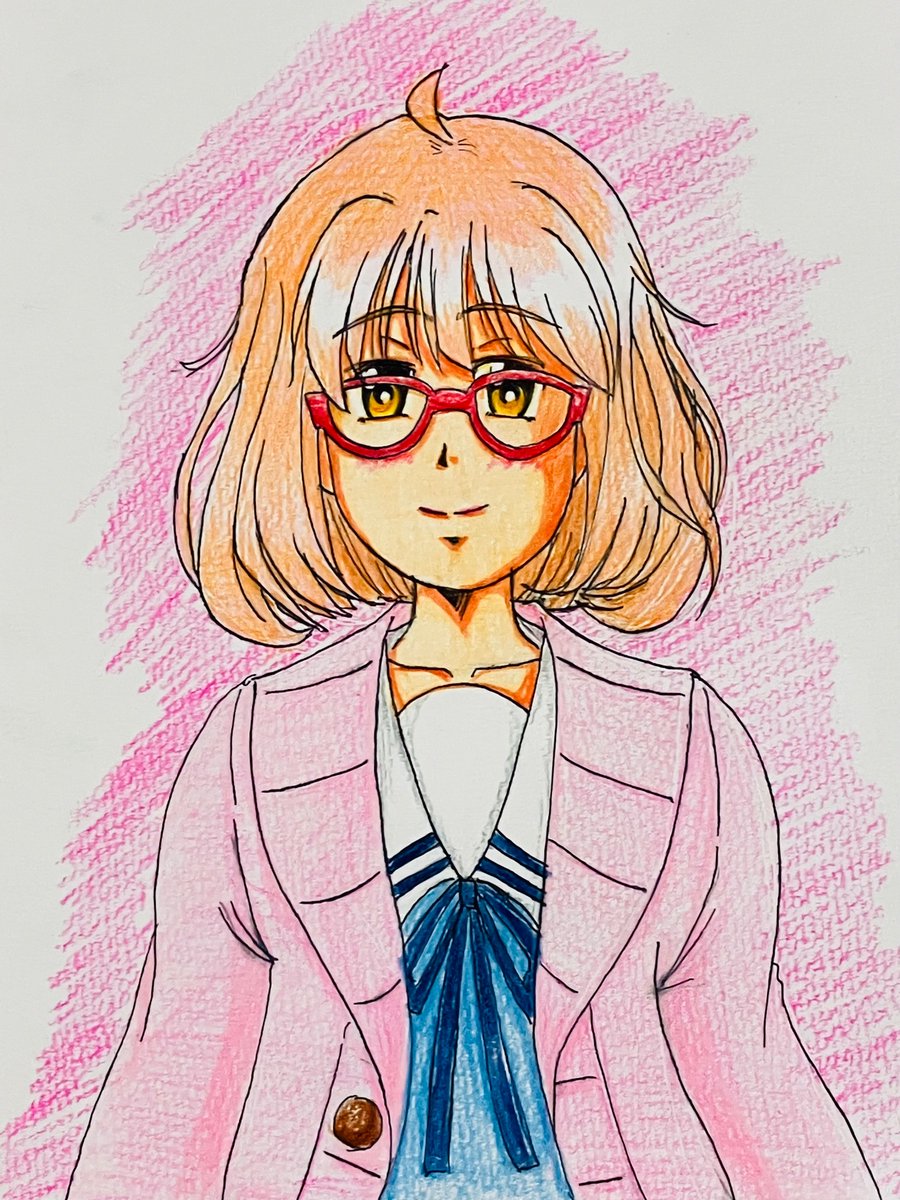 「ひさしぶりに栗山さんメガネの日、ギリギリ間に合ったでも、もう懐かし作品なんだろう」|ほむらのイラスト