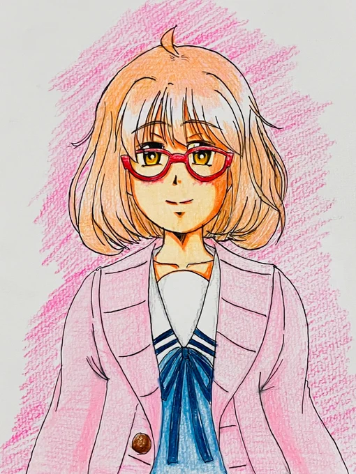 ひさしぶりに栗山さんメガネの日、ギリギリ間に合ったでも、もう懐かし作品なんだろうなぁ。#メガネの日#境界の彼方#栗山未来 