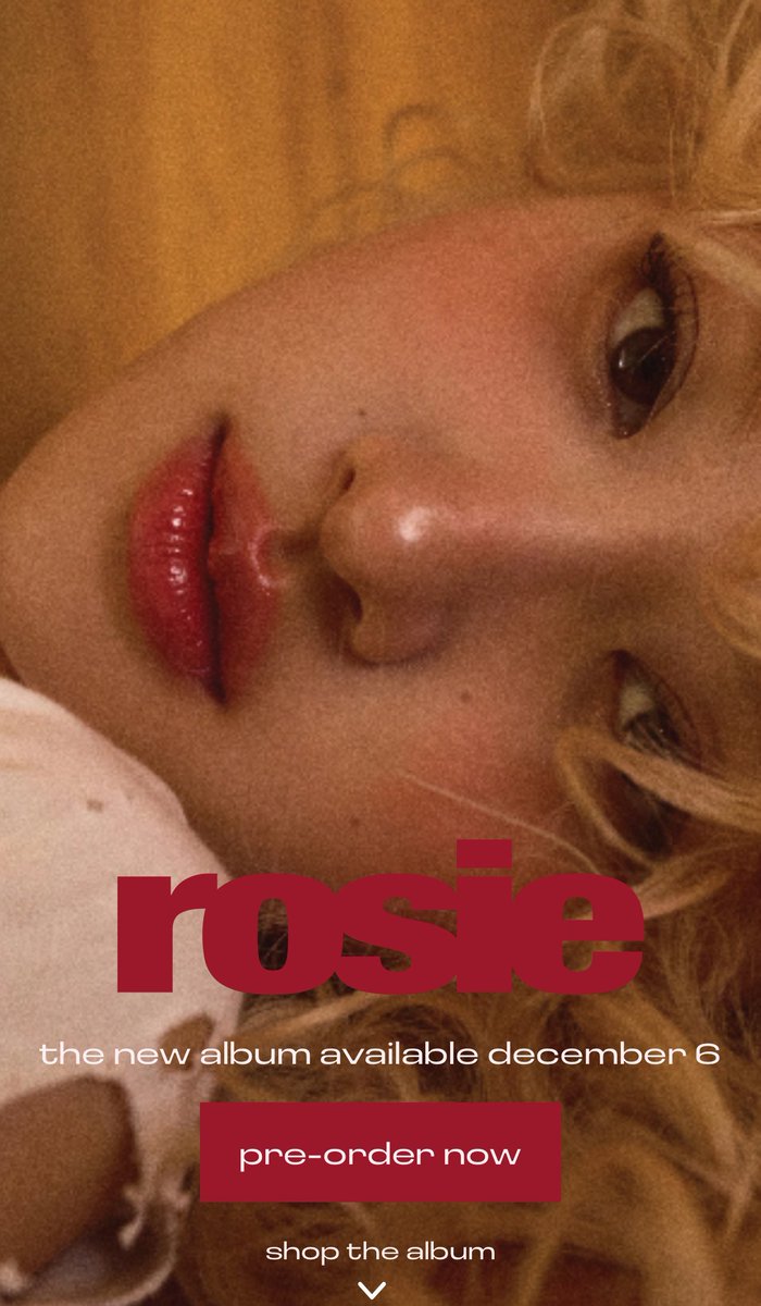jenniesrenes's tweet photo. ROSIE THE NEW ALBUM 
AVAILABLE DECEMBER 6 https://t.co/KnF6xSFyAy