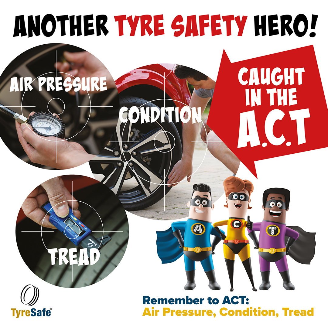 It's Tyre Safety Month! 🚗
Get caught in the ACT (Air Pressure, Condition, Tread) with this years <a href="/Tyresafe/">TyreSafe</a> campaign and be a Tyre Safety Hero! 🦸‍♂️🦸‍♀️

We offer a FREE no-obligation tyre safety check at your local Fast-Fit: fast-fit.co.uk/find-your-near…
#TyreSafety #CaughtInTheAct