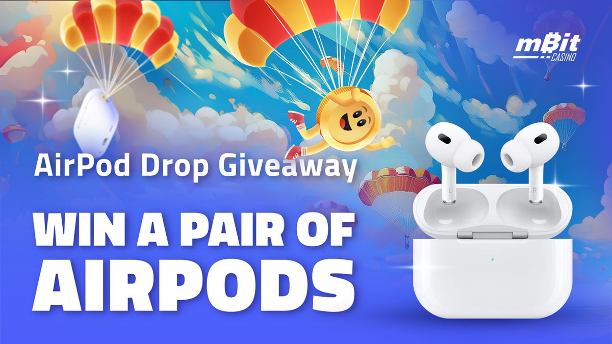 mBit fam, we’re giving away a pair of #Airpods! #Giveaway 🎧   

Complete as many actions as possible by 10/16 at the below link for your chance to win 🎁 gleam.io/vFtDJ/mbitcasi…👉