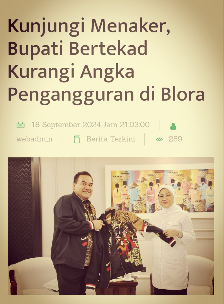 WagimanDeep212_'s tweet photo. Sementara tingkat pengangguran Blora justru smakin meningkat di era Arief rohman..kmaren 5th ngejabat bupati Blora ngapain aja ntuk ngatasin ini? https://t.co/Azo5dpGFCO