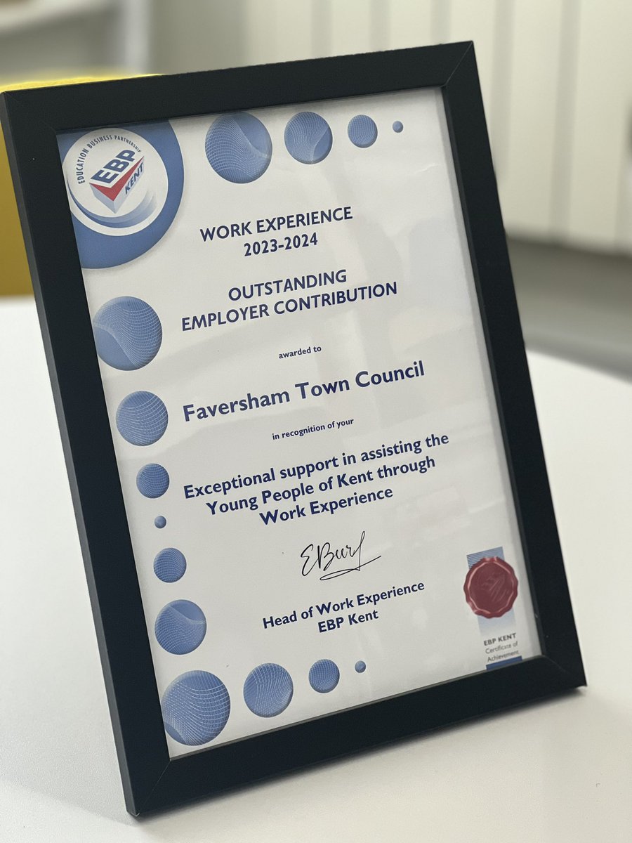 We are delighted to have been recognised for our commitment to providing valuable work experience opportunities to young people.