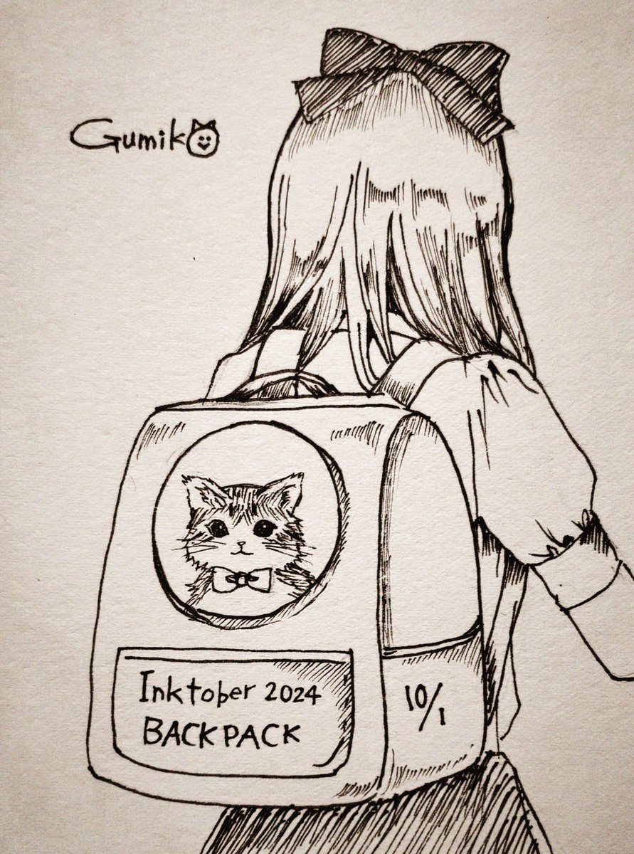 Inktober     2024.10.01
バックパック/BACKPACK
 #inktober2024  #inktober 