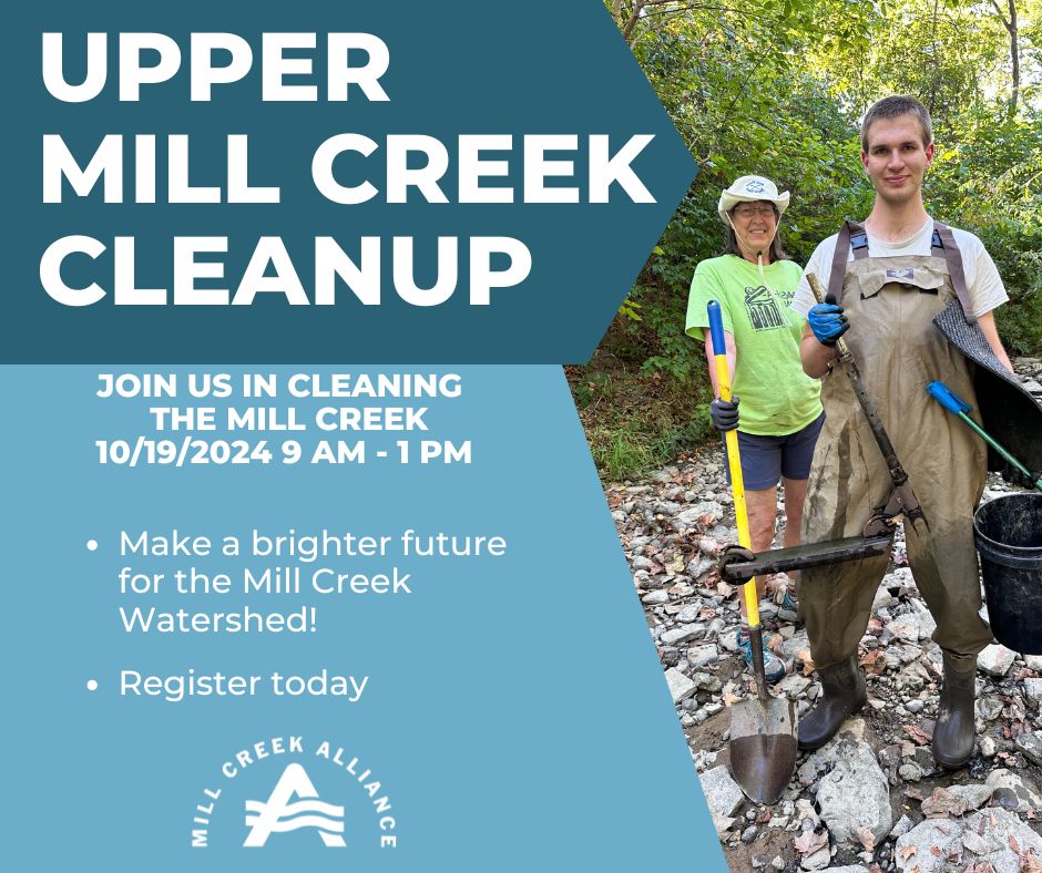 Support Mill Creek's Revival - Donate for a Cleaner Future and join us October 19th to clean up Mill Creek! - mailchi.mp/themillcreekal…