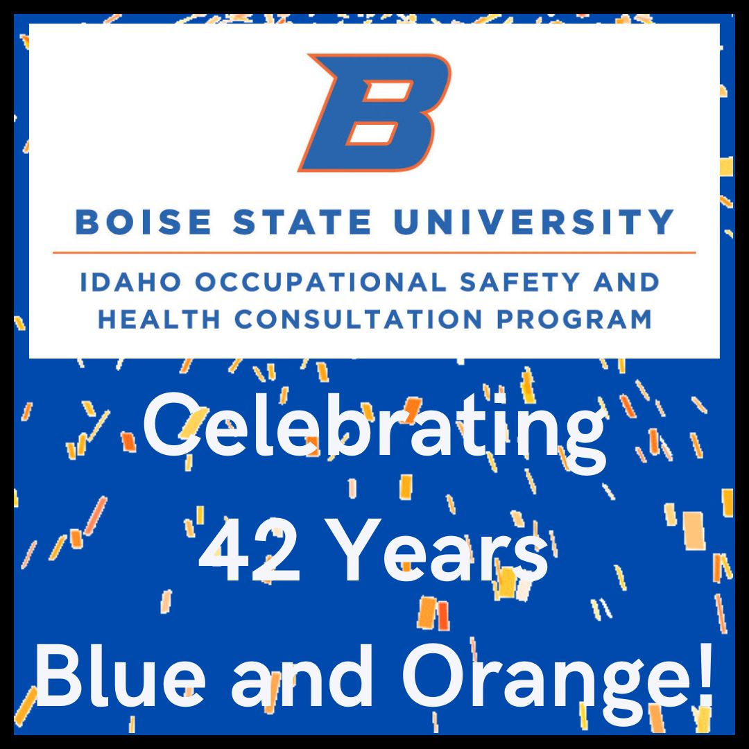 SafetyIdahoCon's tweet photo. Celebrating 42 Years!
October 1, 2024 marks 42 years of Idaho OSHCon at Boise State University.
We are proud to serve the small businesses of Idaho

#IdahoSafetyHealth #GoBroncos #occupationalhealthandsafety #healthandsafety #WorkerSafety #WorkplaceHealth #safetyfirst #OSHA_DOL https://t.co/M7dpkLW8cv