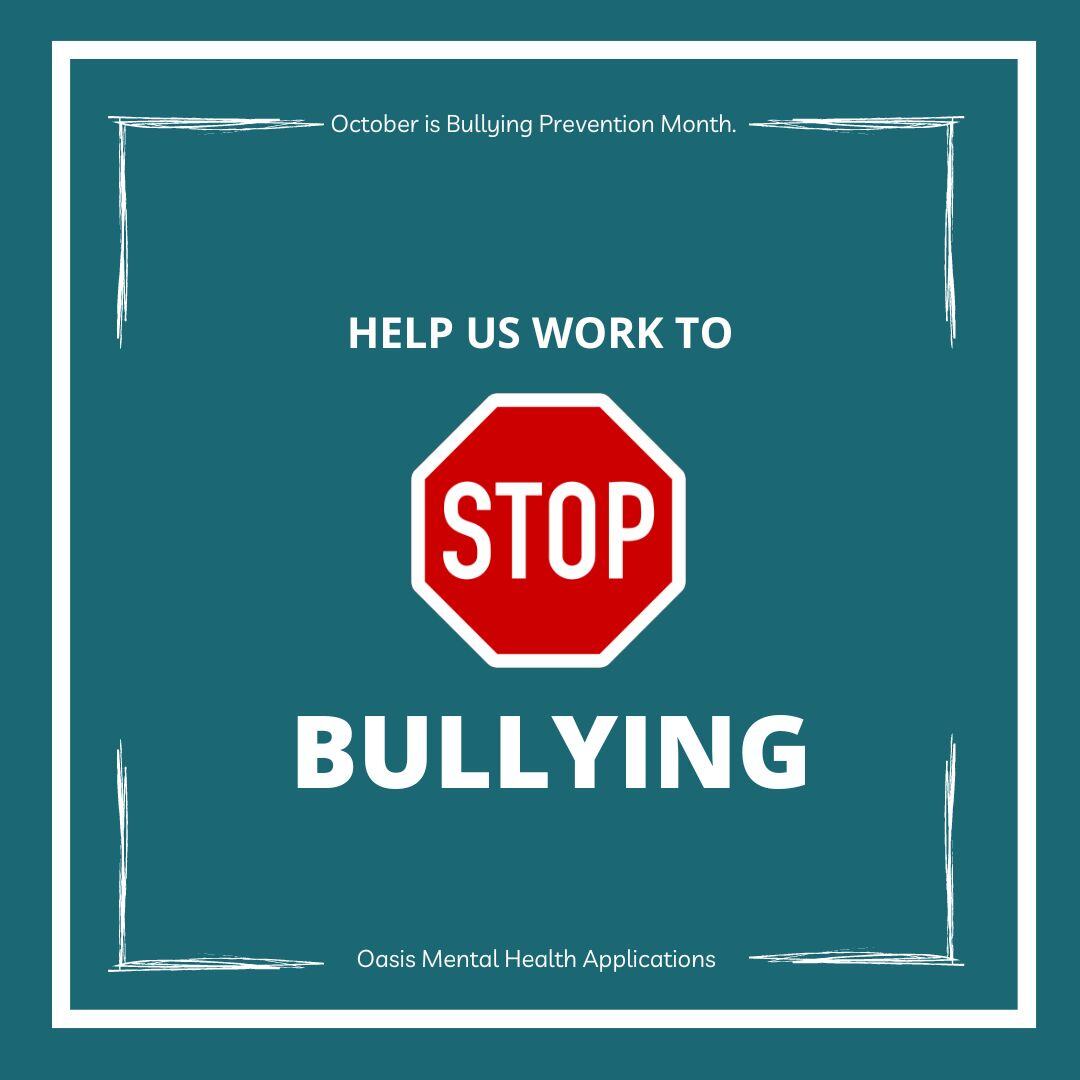 🚫 Bullying Prevention Month 🚫

Speak Up: Don't stay silent. Stand up against bullying.
Promote Kindness: Small acts of kindness can change lives.
Empower Others: Support those who need it and build each other up.
Foster Positivity: Create a positive environment wherever you go.