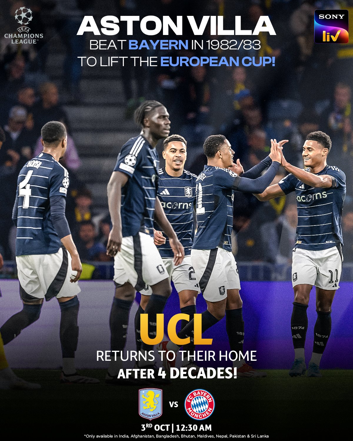 Sony LIV on X UCL football returns to Aston Villa tonight Can they channel that winning spirit again after 1982 83 when they beat Bayern to lift the European Cup on debut