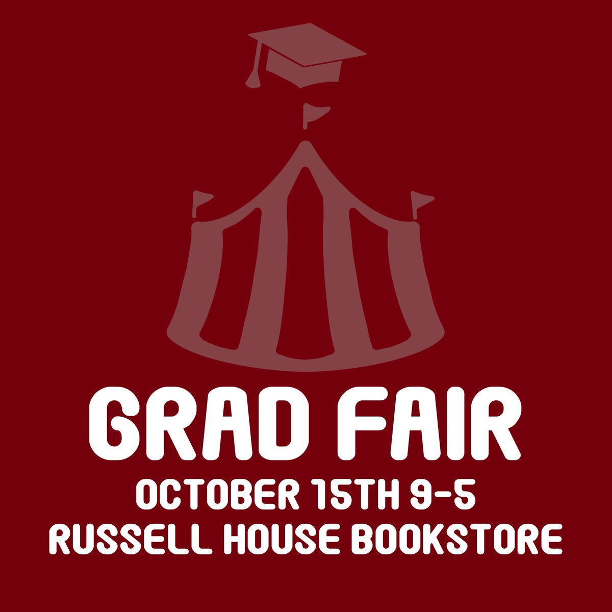 USCCampusStore's tweet photo. When you're about to graduate, everything can feel stressful -- we're here to help! Come visit the Grad Fair on October 15th in the Russell House Bookstore from 9-5 to get information what what you need to graduate! @RussellHouseUU @UofSCstudents @USCCarolinaCard https://t.co/37QnOsfWDz