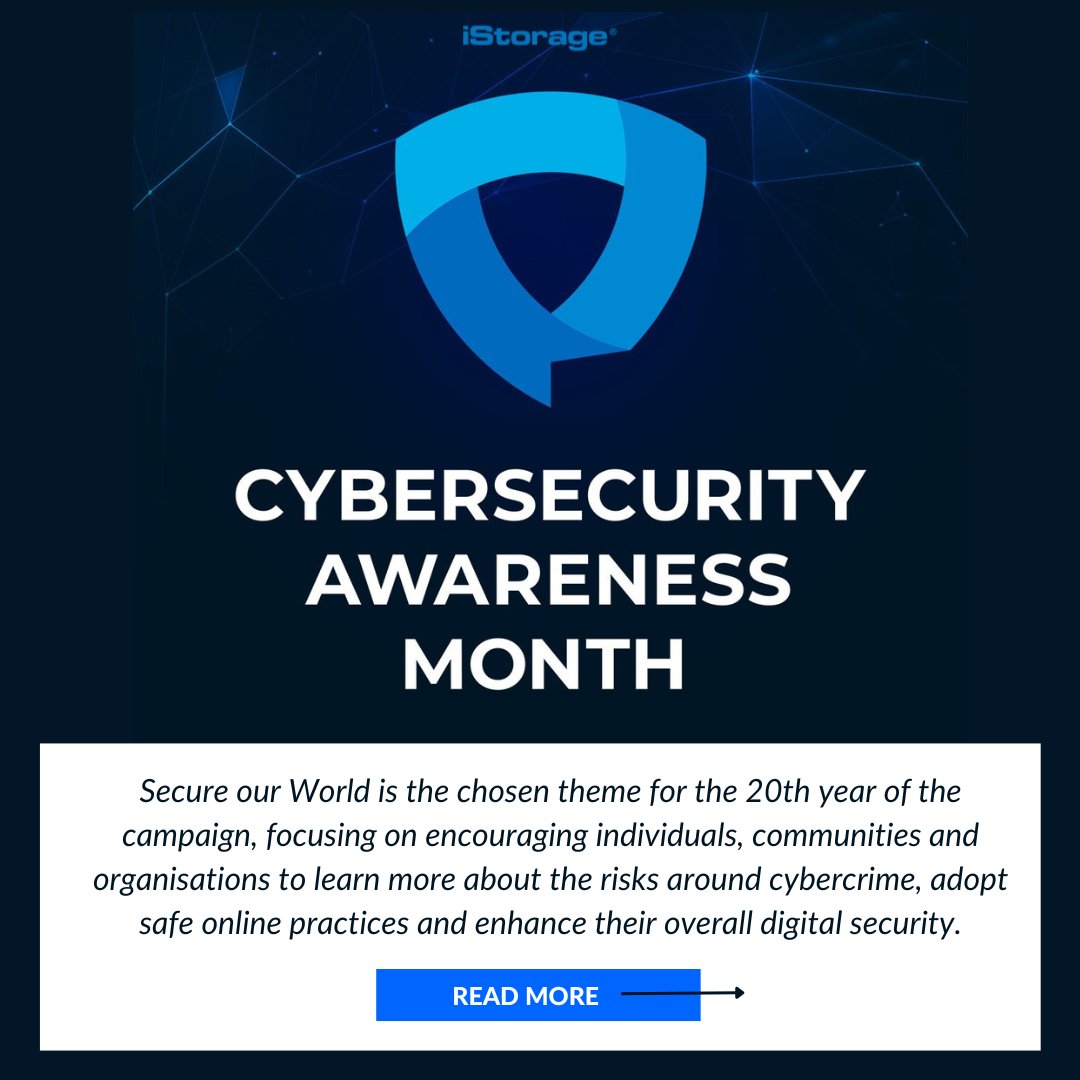 iStorage_ltd's tweet photo. As Halloween brings spooky vibes 🎃, October also highlights something scarier—cyberthreats. iStorage proudly stands as a Champion for Cybersecurity Awareness Month 2024.
https://t.co/eS6jZjOtrk
#cybersecurityawarenessmonth #cybersecurityawareness #NCA #istorage #cybersecurity https://t.co/sB74qfaZeA