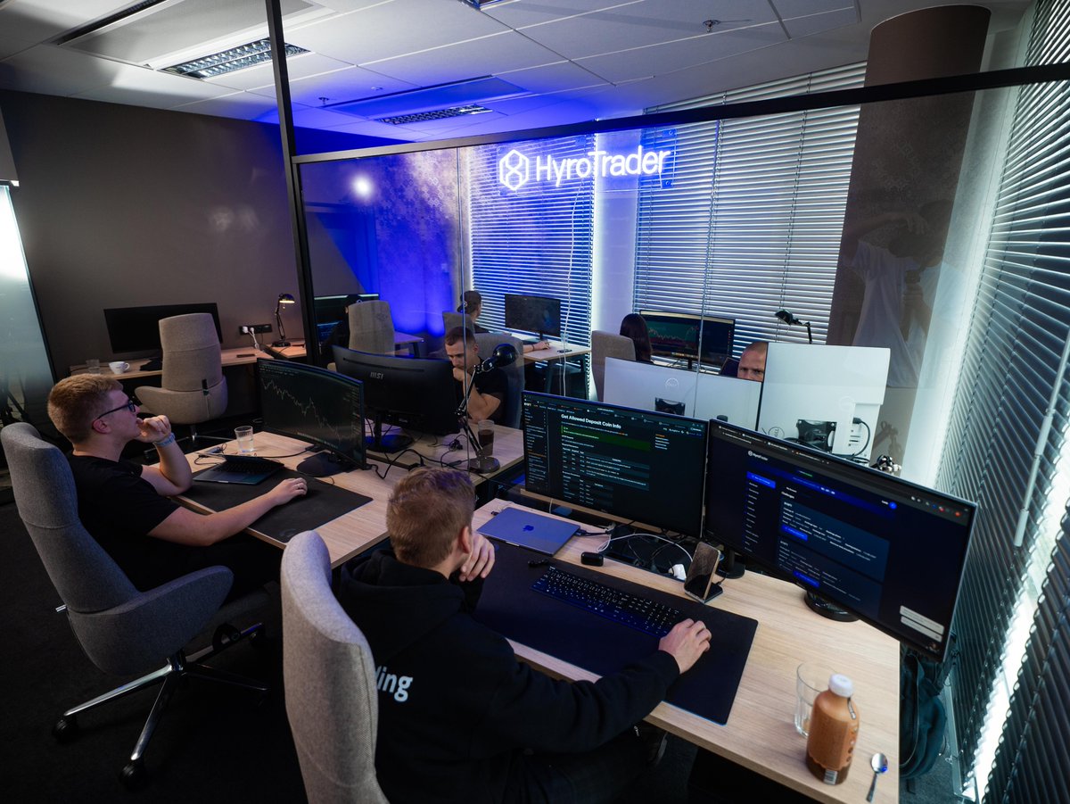 hyrotrader_com's tweet image. HyroTrader is a real crypto prop trading company with offices in Prague, where modern prop trading firms began. Partnering with top third-party exchanges, we ensure transparent and fair trading conditions for all traders. #Crypto #PropTrading #HyroTrader #Transparency