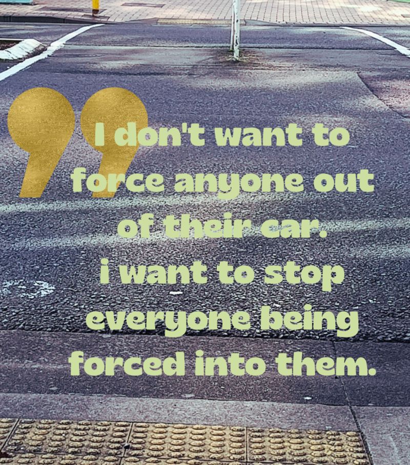 Better public transport and safe cycling infrastructure isn't about taking away people's freedom to drive - it's about giving them the freedom to not have to drive