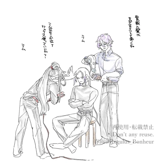 おめかし兼定 人間無骨の髪にアイロン当てたの誰ですか?ありがとう 