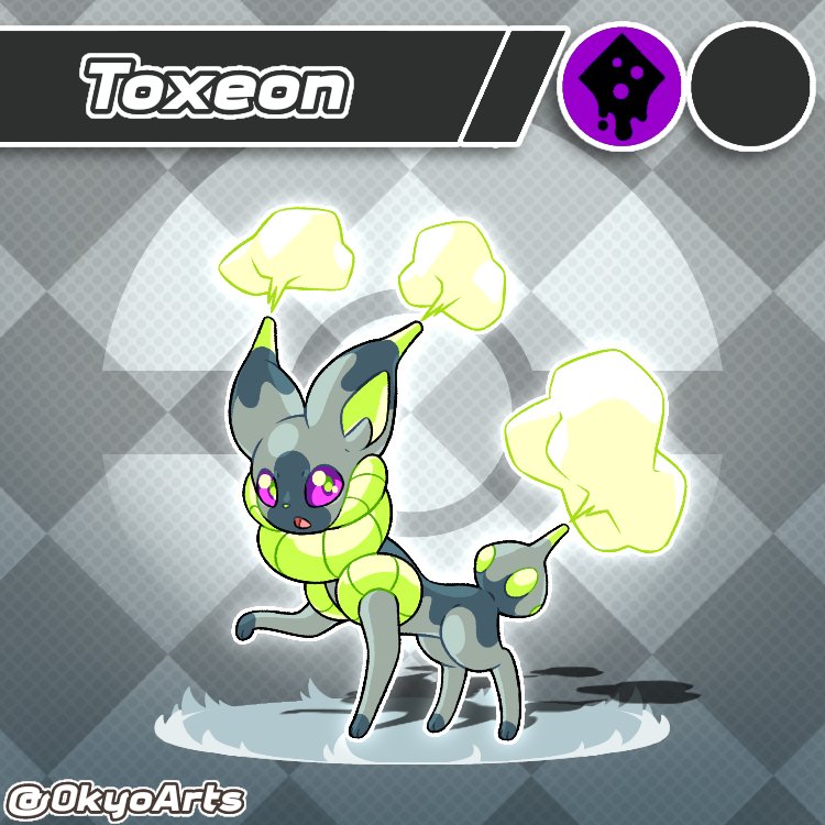 OkyoArts's tweet photo. Day number 1 of the #Faketober2024 : Today I prepared this poison type eeveelution. ❤️ &amp; 🔄
#pokemon #fakemon #pokemonviolet #art #pokedex #pokemonscarlet
#eeveelution #eevee #pokemonfanart  #PokemonLegendsZA #Inktober #October1st https://t.co/tbEH10MA01