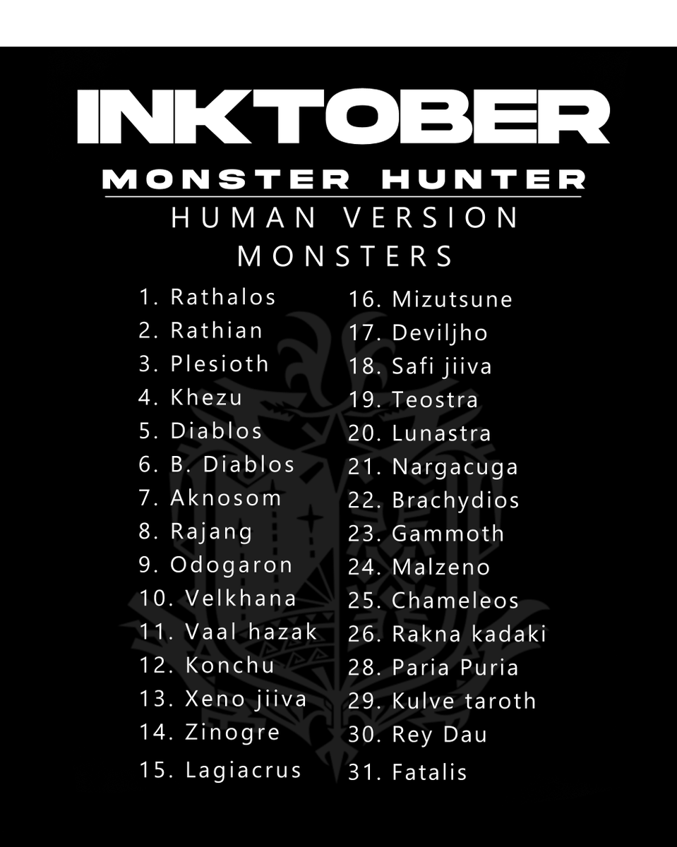 Red__imp's tweet photo. Decided I'm gonna do a self made #Inktober  challenge, my idea is to make human versions of the monsters from #MonsterHunter, let's see if I can keep it up the whole month. https://t.co/Ga3tK1md76