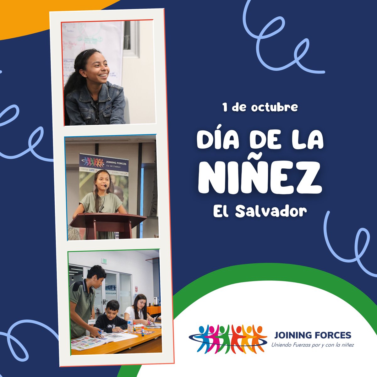 JoiningForcesSV's tweet photo. 🌟Hoy celebramos el Día de la Niñez🌟
Este día nos recuerda la importancia de garantizar los derechos de niñas, niños y adolescentes; y reconocer su rol como protagonistas del cambio.

#JoiningForces #DíadelaNiñez https://t.co/oD7r4l6QHZ