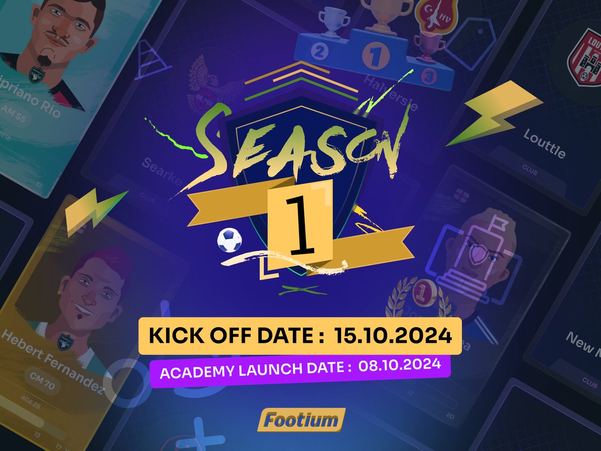 Footium's tweet image. ⚽️ Footium Season 1 launches October 8th! ⚽️

Football Management’s best kept secret arrives next week: real cash prizes, real opponents, and real challenges. 🏆

Got your @Footium Club yet? 👀

Learn more and get prepped below. 👇

medium.com/@roland_footiu…