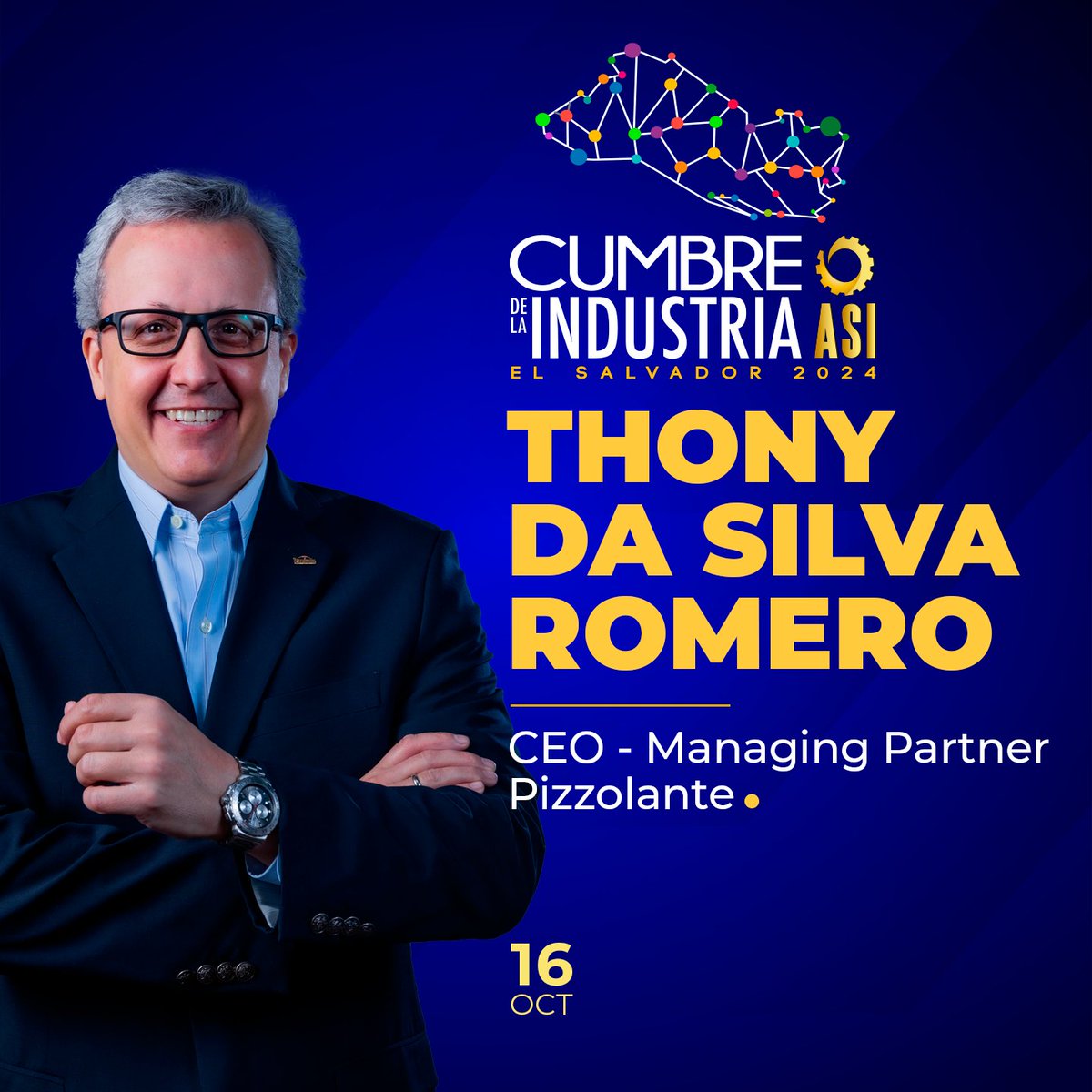 La Cumbre de la Industria 2024 🇸🇻 reunirá a los líderes de la industria y a expertos reconocidos a nivel internacional, uno de ellos es Thony Da Silva Romero, CEO Managing Partrner <a href="/Pizzolante/">PIZZOLANTE</a> 
16 de octubre | Hotel Sheraton Presidente 
#ElValorDeLasEmpresas
#CumbreDeLaIndustria