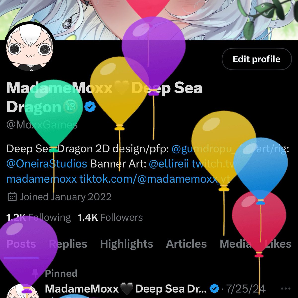 It’s balloon day! 
#Vtuber #Birthday