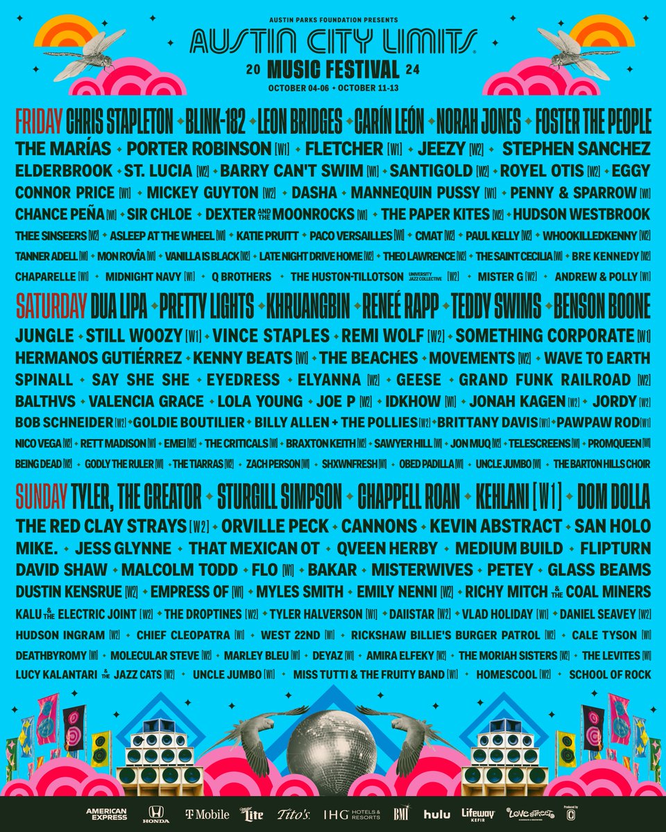 ACL Fest lineup