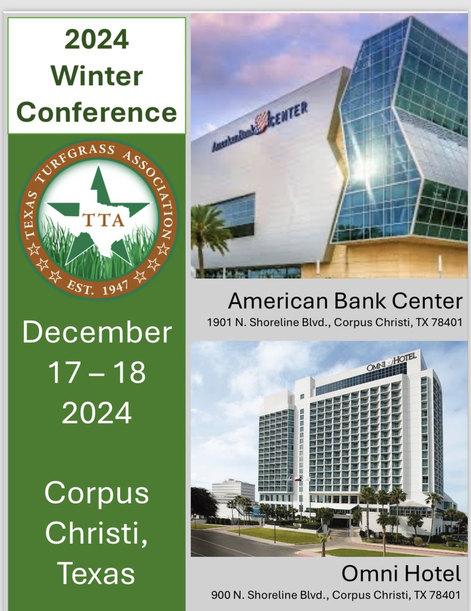 2024 TTA Registration is now open  ! 
Register today 
texasturf.com