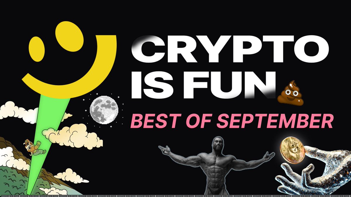 cryptoisfun_xyz's tweet photo. Catch the Best of Crypto Is Fun from last month, including the hottest moments, bullish partnerships, and meme coin strategies. This recap has everything you need to stay ahead in the crypto world! 💰💡 🎥 Watch now: https://t.co/aFB1Rf7qj3
#BestOfSeptember #CryptoHighlights https://t.co/gwGDT2xH6B