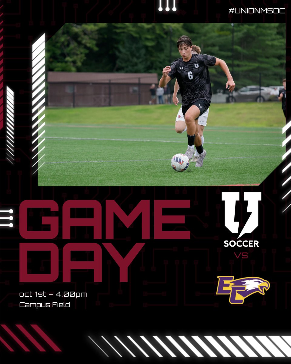 UnionMSoccer's tweet photo. Headed West!
Today we take on the Soaring Eagles of Elmira College.🔴⚽️
🆚Elmira College
📍Elmira, NY
⏰4:00pm
📺 https://t.co/hhua1V1ZlD
📊 https://t.co/ezu7AkySBn
•
#UnionMSoc #OnlyForward https://t.co/YNNPutTabk