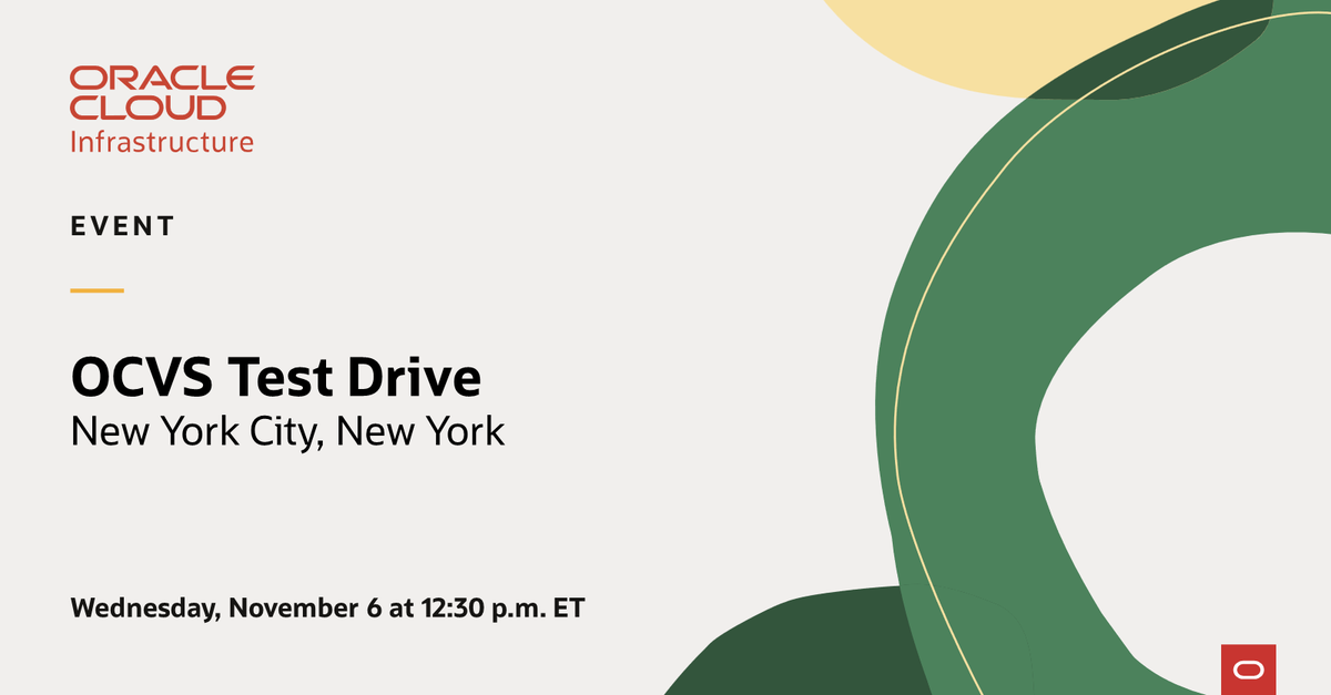 Join <a href="/OracleCloud/">Oracle Cloud</a> VMware Solution (OCVS) experts for a workshop on deploying and managing a hybrid data center within #OCI. social.ora.cl/6013UyWKH