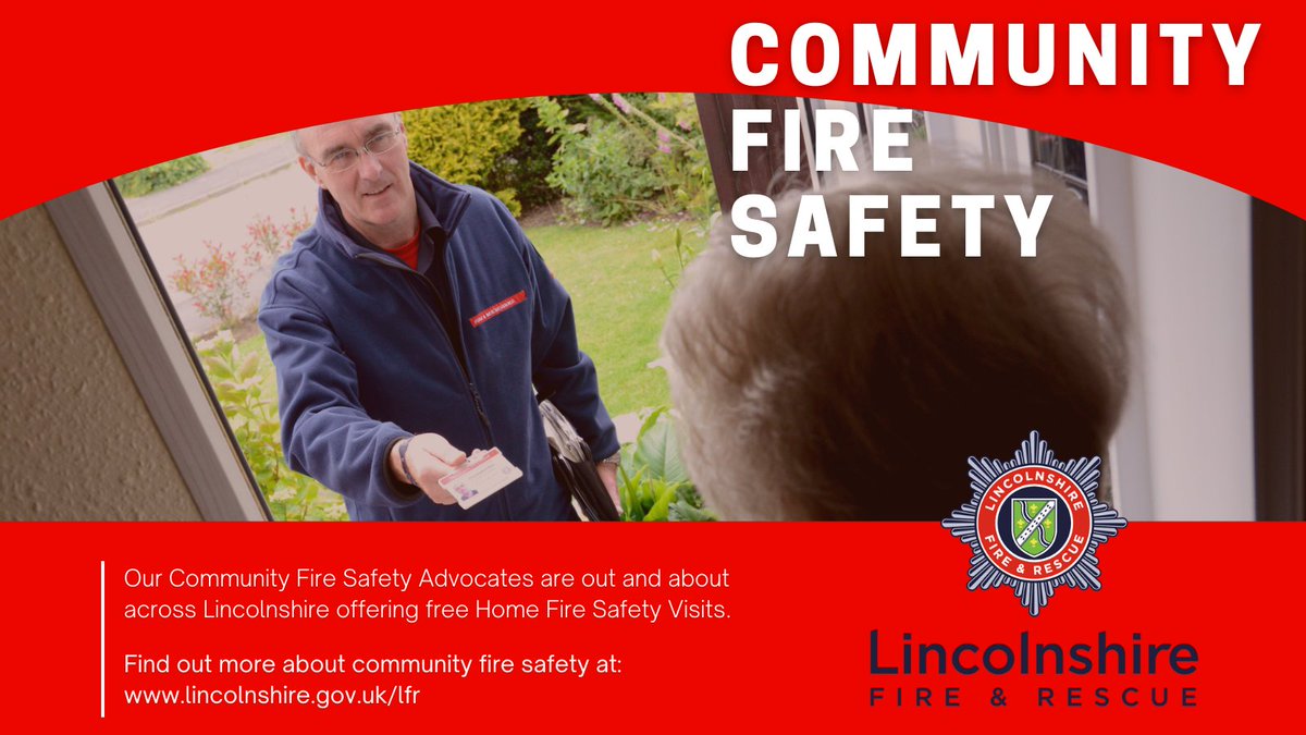 Our Community Fire Safety Advocates are out and about across Lincolnshire offering free Home Fire Safety Visits, they will always be in uniform, have ID and be in a marked Fire Service vehicle.

If you want more home fire safety advice, visit: lincolnshire.gov.uk/lfr