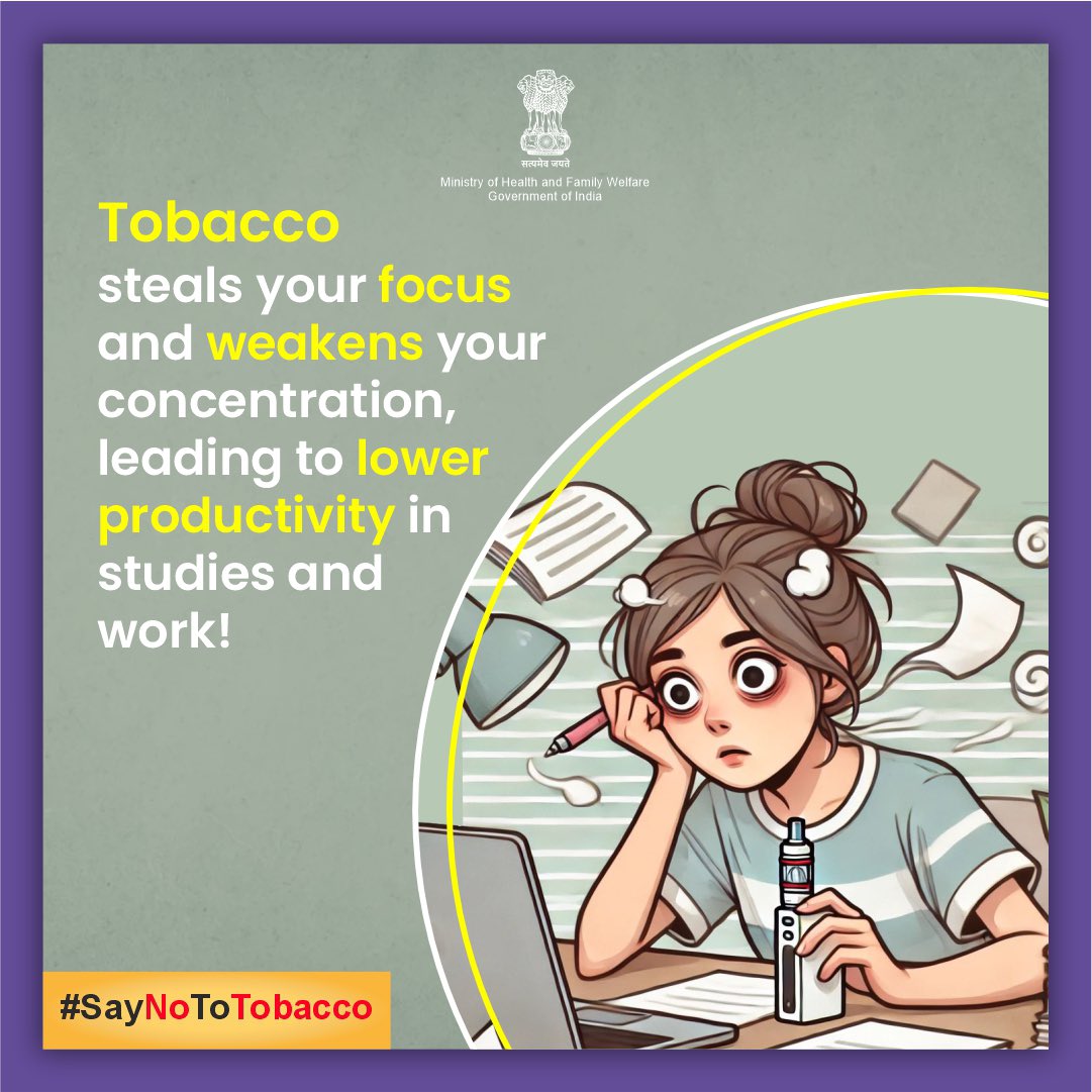 does tobacco help you focus There's a big misconception that tobacco helps you concentrate, but the  truth is, it steals your focus and weakens your concentration. 🧠🚭 Don't  let tobacco fool you—quit now and regain your mental