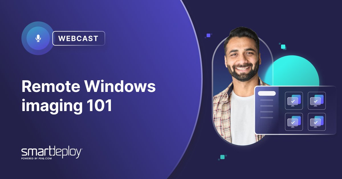 SmartDeploy's tweet image. Remote work isn’t going anywhere. To do their job, sysadmins need efficient ways to set up and support endpoints wherever they are.

Join us Oct. 2 at 12 p.m. MT to learn how SmartDeploy makes remote Windows imaging and device management simple. hubs.ly/Q02RB3YZ0