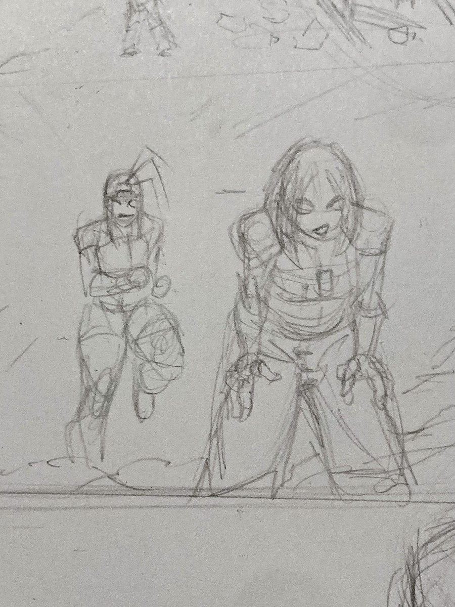 shadoboxxer's tweet photo. How some of the roughs look on the pages before I dig in with tighter pencils. #torocomics #handdrawn https://t.co/tYGUEXDYJx