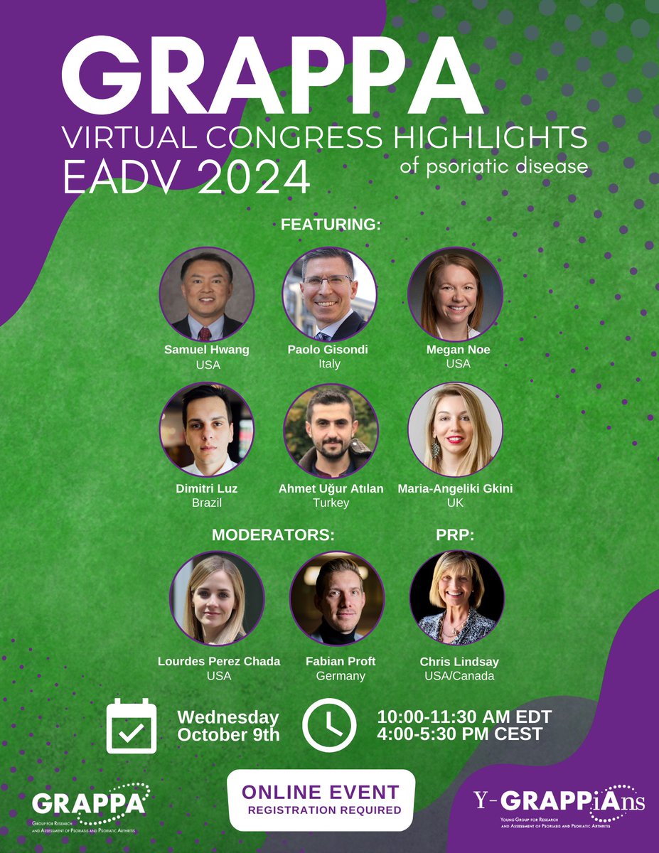 Join us a week from tomorrow for an exciting recap of the latest research and key updates in psoriatic disease abstracts presented at EADV. Don’t miss the chance to dive into insightful discussions and cutting-edge advancements in the field.

🔗 Register today and be part of this