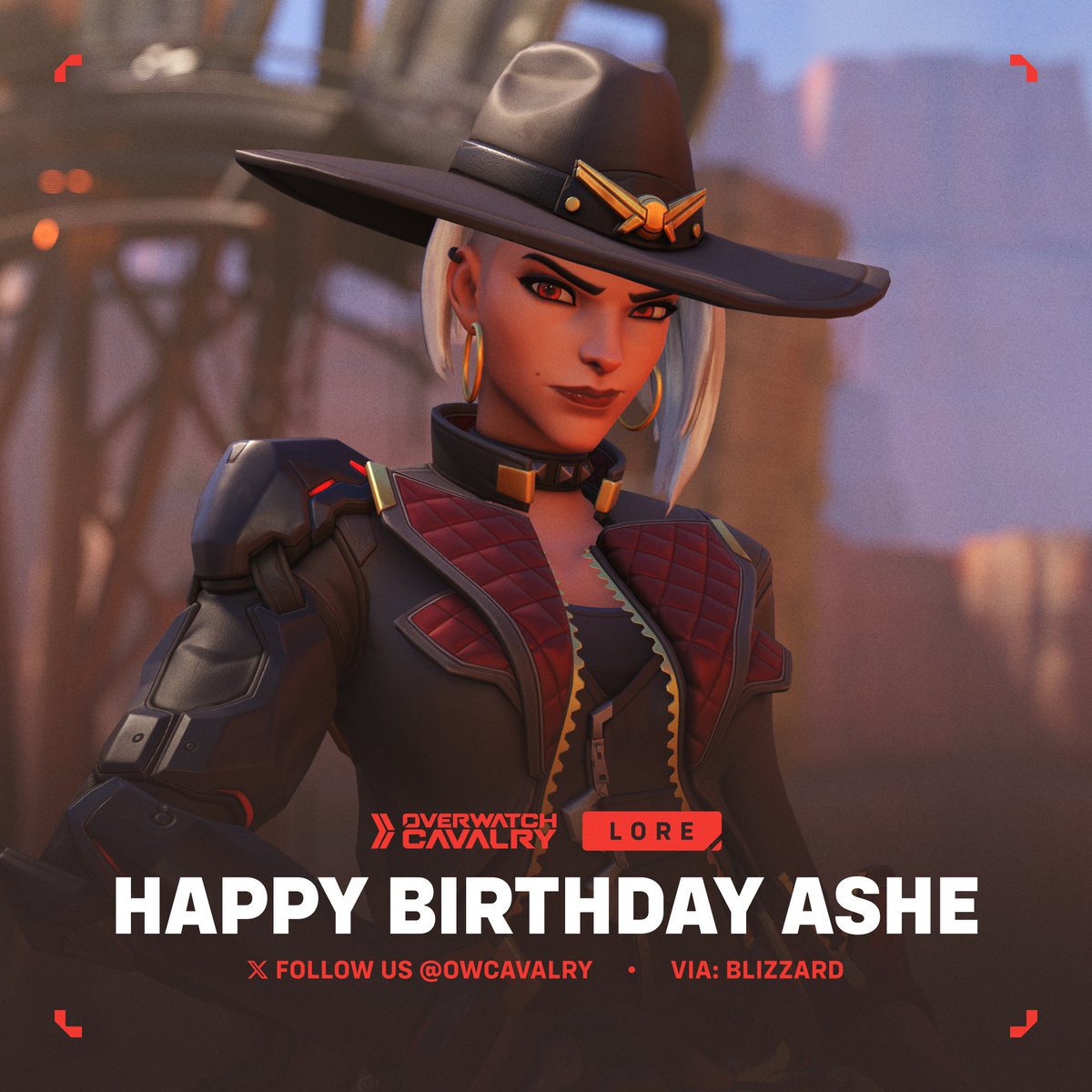 OWCavalry's tweet photo. Happy Birthday to Ashe, the leader of the Deadlock Gang in #Overwatch2 👢 https://t.co/2qSvRdWyEZ