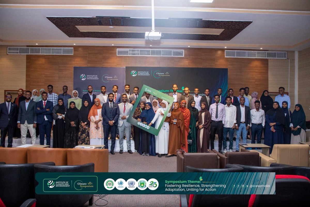 ICESomalia's tweet photo. A glimpse into the minds that shaped Somalia’s climate future. At #ClimateSymposium2024, discussions laid the foundation for a sustainable and resilient nation. #ClimateSymposium2024 #SomaliaResilience https://t.co/G9RcTYupU6