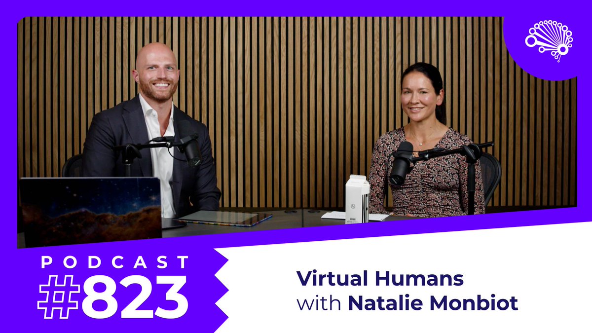 Jon Krohn (@jonkrohnlearns) on Twitter photo Today, the clever and astoundingly well-spoken Natalie Monbiot (<a href="/natlikethat/">Natalie Monbiot</a>) provides a fascinating, mind-expanding episode on virtual humans, A.I. clones and the emerging virtual-human economy.
Watch here: superdatascience.com/823
Natalie:
• Is Head of Strategy and a Today, the clever and astoundingly well-spoken Natalie Monbiot (<a href="/natlikethat/">Natalie Monbiot</a>) provides a fascinating, mind-expanding episode on virtual humans, A.I. clones and the emerging virtual-human economy.
Watch here: superdatascience.com/823
Natalie:
• Is Head of Strategy and a