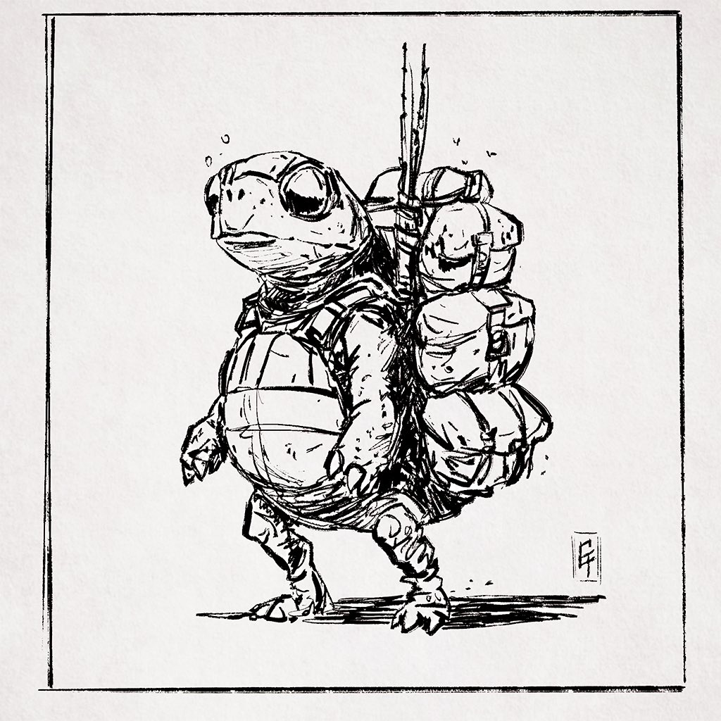 #Inktober Day 1: Backpack
And yes this year it will be turtles… 
