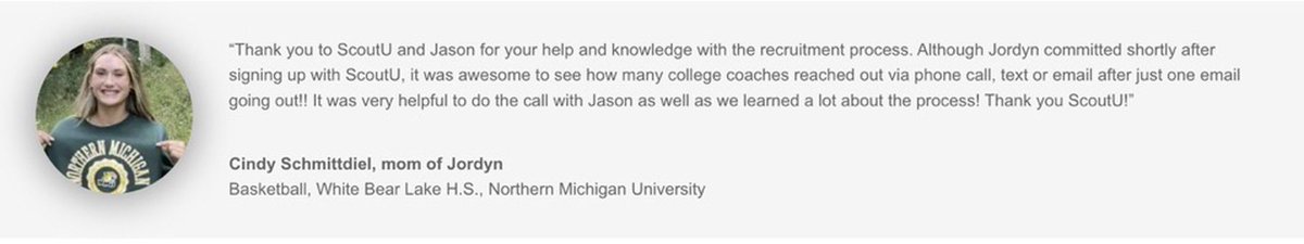You go girl! ScoutU and I are so proud of you!  scoutu.com, scoutu.com/testimonials/