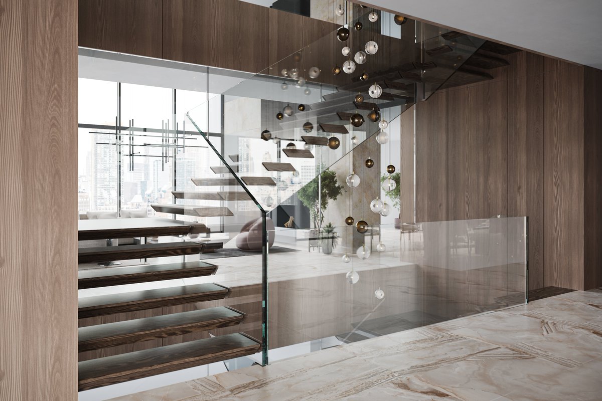 Discover the breathtaking, floating glass staircase in the heart of New York, which combines modern design and innovative architecture. 
stairs-siller.co.uk/indoor-stairs/ 
Siller stairs