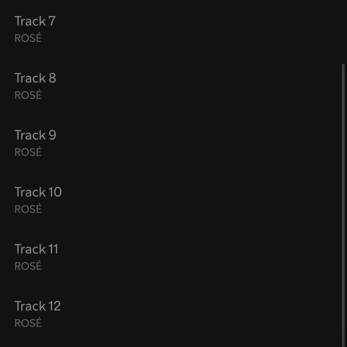 roseannepics's tweet photo. 12 TRACK ON ROSIE ALBUM😭 https://t.co/IPWAN1nxeX