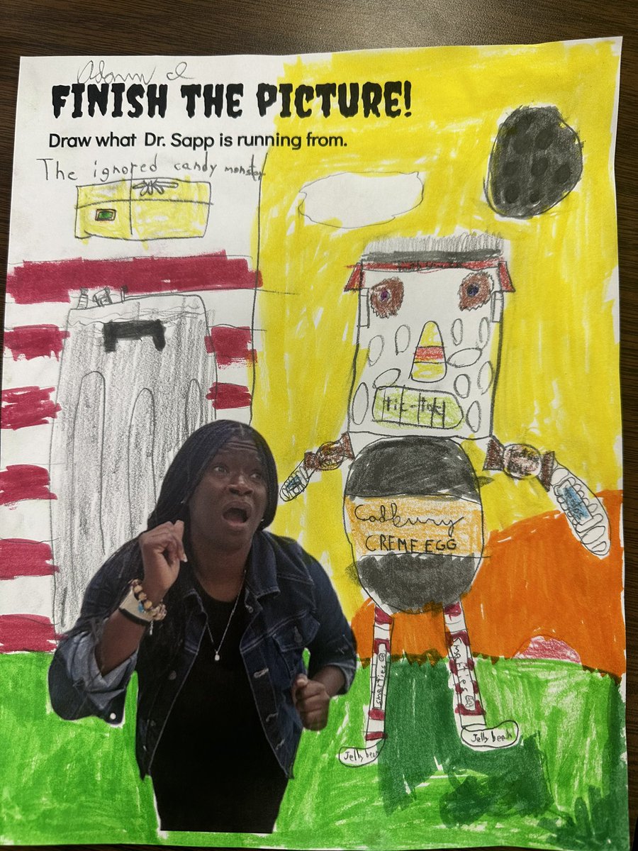 LaToya Sapp, M.Ed (@mrssappgt) on Twitter photo It’s spooky season! 🎃 Huge thanks to <a href="/BehlauGT/">Michelle Yebra</a> for leveling up our Halloween activity! GT students use elaboration skills to finish the picture of what Dr. Sapp is afraid of or running from – the ideas are awesome so far! 👻🖍️ <a href="/NISDGTAA/">NISD GT & AA</a> <a href="/NISDThornton/">William J. Thornton</a> It’s spooky season! 🎃 Huge thanks to <a href="/BehlauGT/">Michelle Yebra</a> for leveling up our Halloween activity! GT students use elaboration skills to finish the picture of what Dr. Sapp is afraid of or running from – the ideas are awesome so far! 👻🖍️ <a href="/NISDGTAA/">NISD GT & AA</a> <a href="/NISDThornton/">William J. Thornton</a>