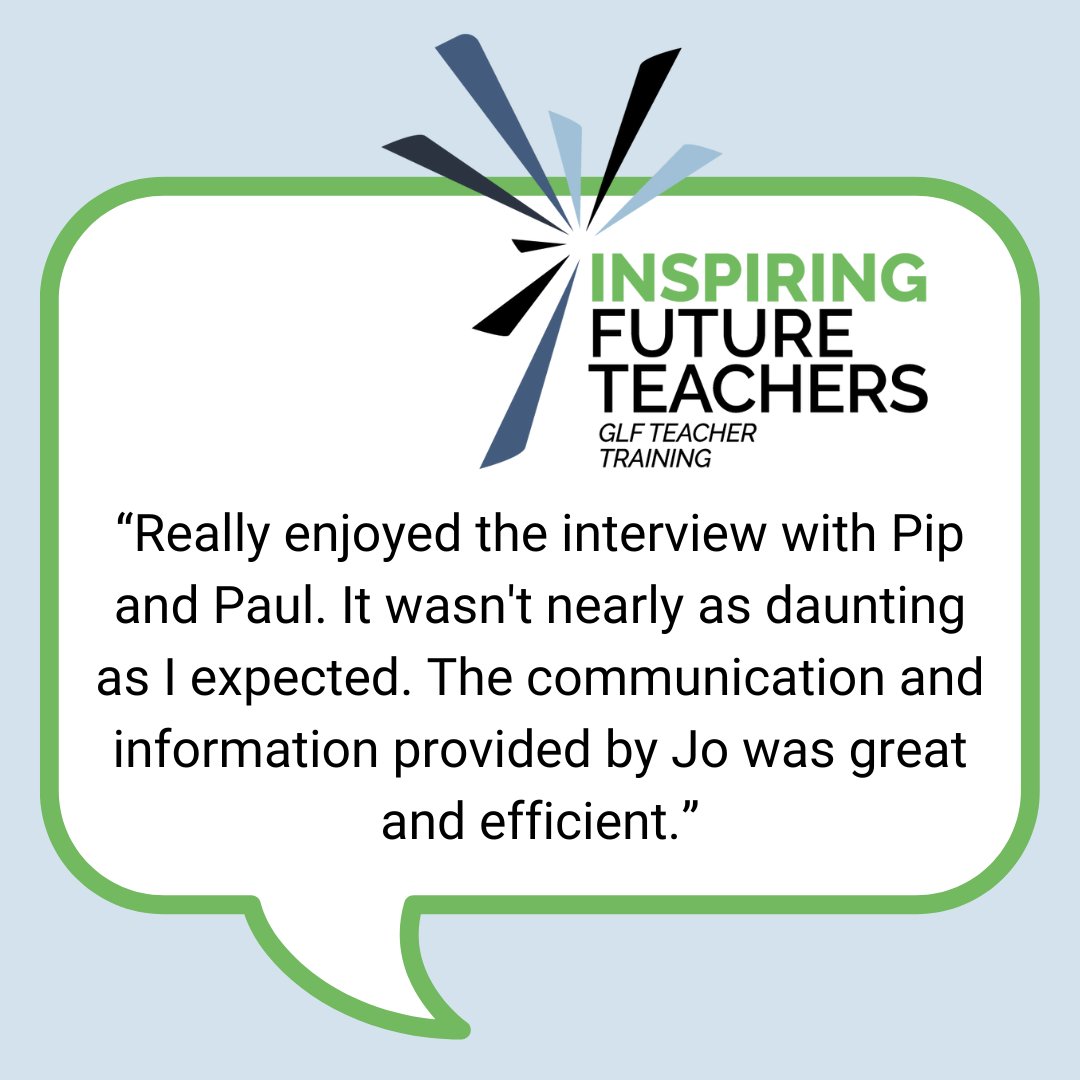 Applications for teacher training places open on 8th October! Contact us now for an informal chat about getting into teaching: info@glftt.org