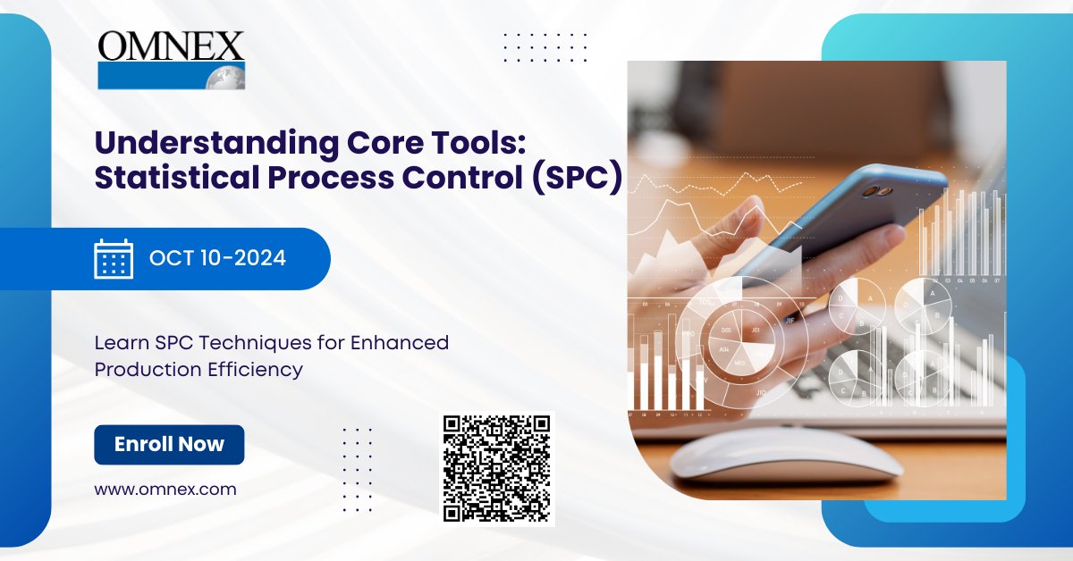 omnexglobal's tweet image. 𝐓𝐚𝐤𝐞 𝐂𝐨𝐧𝐭𝐫𝐨𝐥 𝐨𝐟 𝐘𝐨𝐮𝐫 𝐏𝐫𝐨𝐜𝐞𝐬𝐬 𝐰𝐢𝐭𝐡 𝐒𝐏𝐂 - 𝐉𝐨𝐢𝐧 𝐎𝐦𝐧𝐞𝐱 𝐓𝐫𝐚𝐢𝐧𝐢𝐧𝐠!
Understanding Core Tools: Statistical Process Control (SPC)
Date: Oct 10-2024
Enroll Now: hubs.ly/Q02RCNWk0
#SPC #statisticalprocesscontrol #qualitymanagement