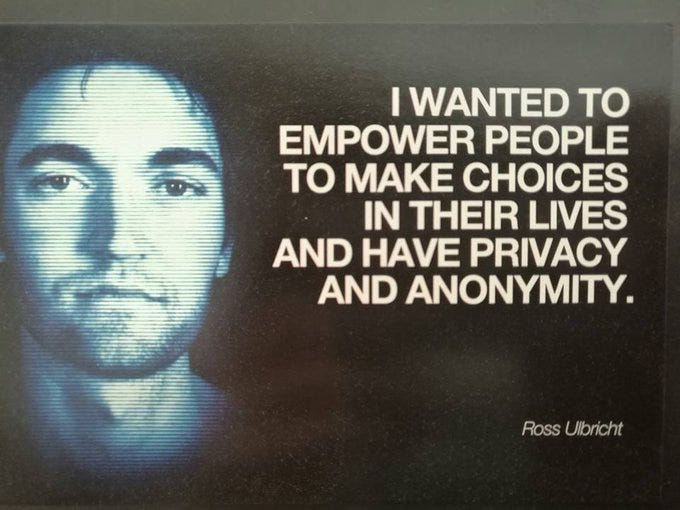 CR1337's tweet photo. 11 years ago today, Ross Ulbricht was arrested by the FBI, essentially for running a free marketplace. 

Ross, a first time offender, convicted of 7 non-violent crimes, now serves a 2x life imprisonment plus 40 years, without the possibility of parole.

Free Ross! https://t.co/w9aPr4Lurf
