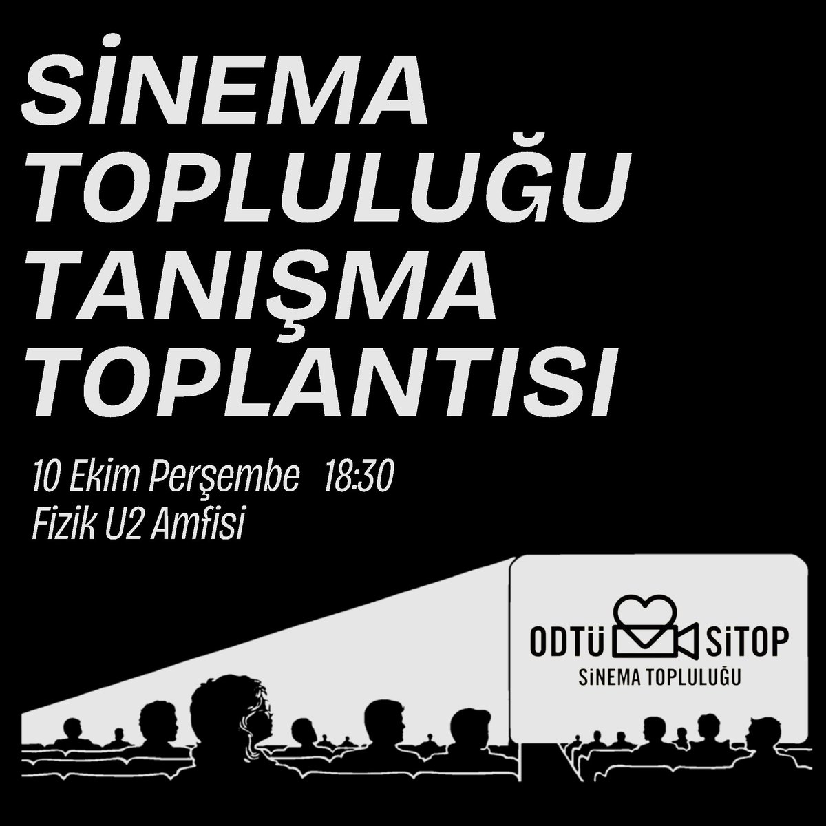 ODTÜ Sinema Topluluğu Tanışma Toplantısı 🎬

ODTÜ’ye gelen arkadaşlarımıza hoş geldiniz diyoruz! Topluluğumuzu tanıtacağımız ardından da kısa film izleyeceğimiz tanışma toplantımızı 10 Ekim Perşembe günü saat 18:30'da Fizik U2 Amfisi'nde gerçekleştireceğiz. Herkesi bekliyoruz! 🎥