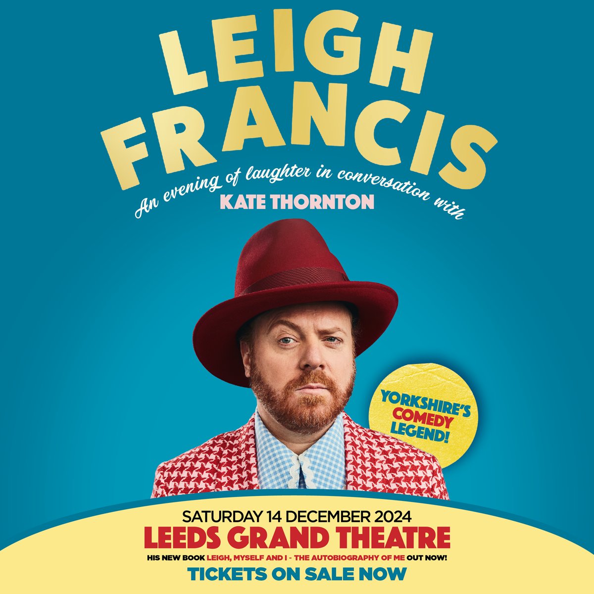 gigsandtours's tweet photo. Here's your chance to WIN a pair of tickets to see @LeighFrancis at Leeds Grand Theatre, plus a signed copy of his brilliant new book! 🙌

To enter, simply like, follow &amp; retweet! 

More info &amp; tickets 🔗 https://t.co/qlE2PXzTdc https://t.co/k0CyNyOKYF